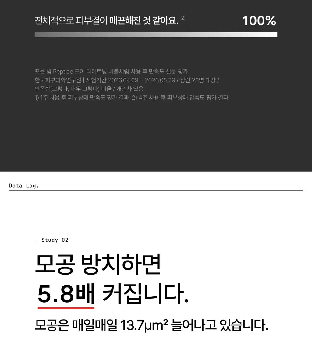 [NEW] 포들 밤 펩타이드 모공 타이트닝 버블 세럼 70ml 상세페이지 7